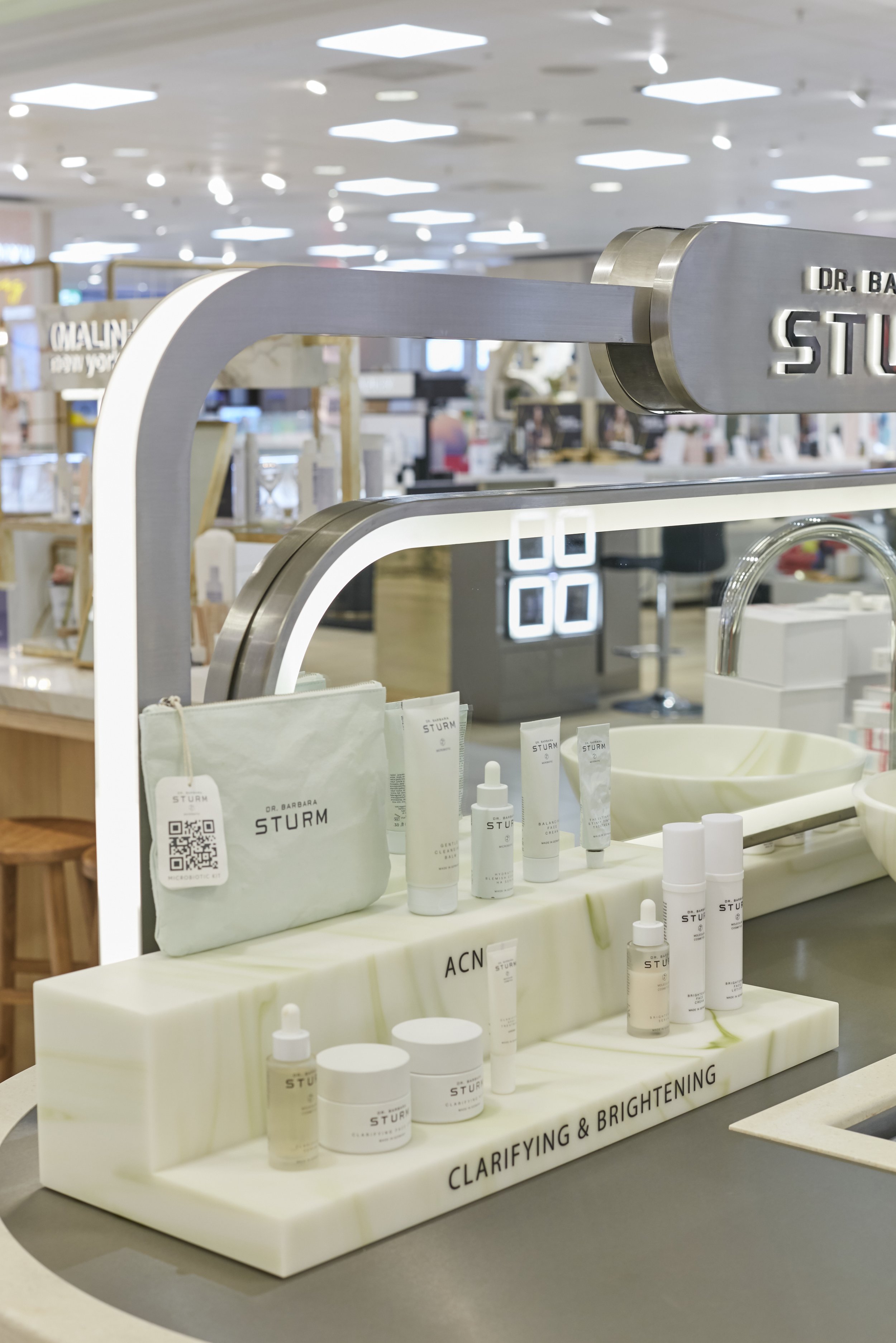Dr. Barbara Sturm flagship counter retail design in Selfridges, London