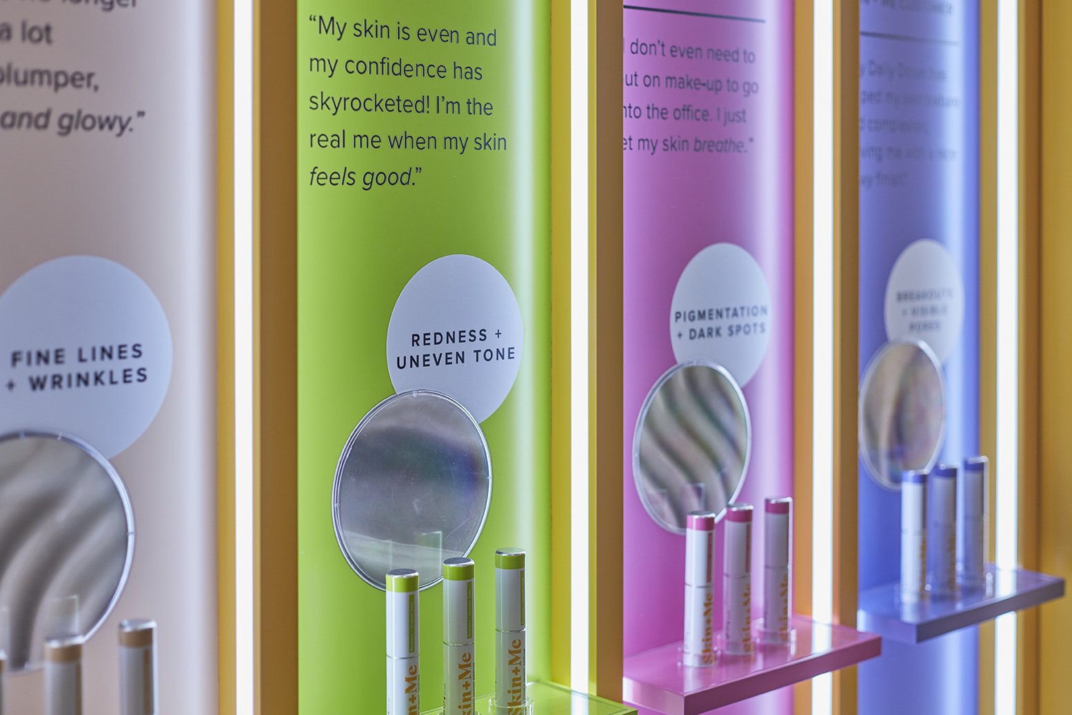 Skin+Me retail rollout design detail 2