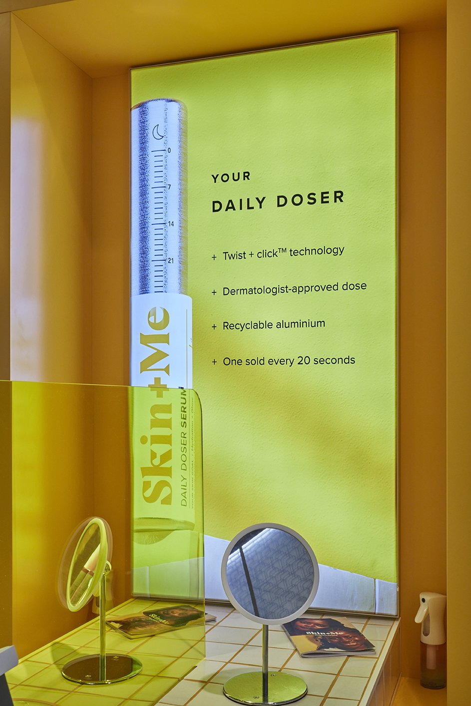 Skin+Me retail rollout retail design in John Lewis, UK